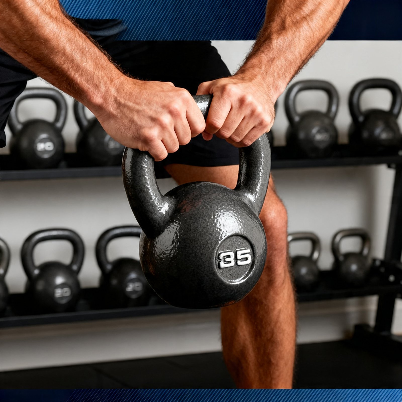 kettlebell weights in action