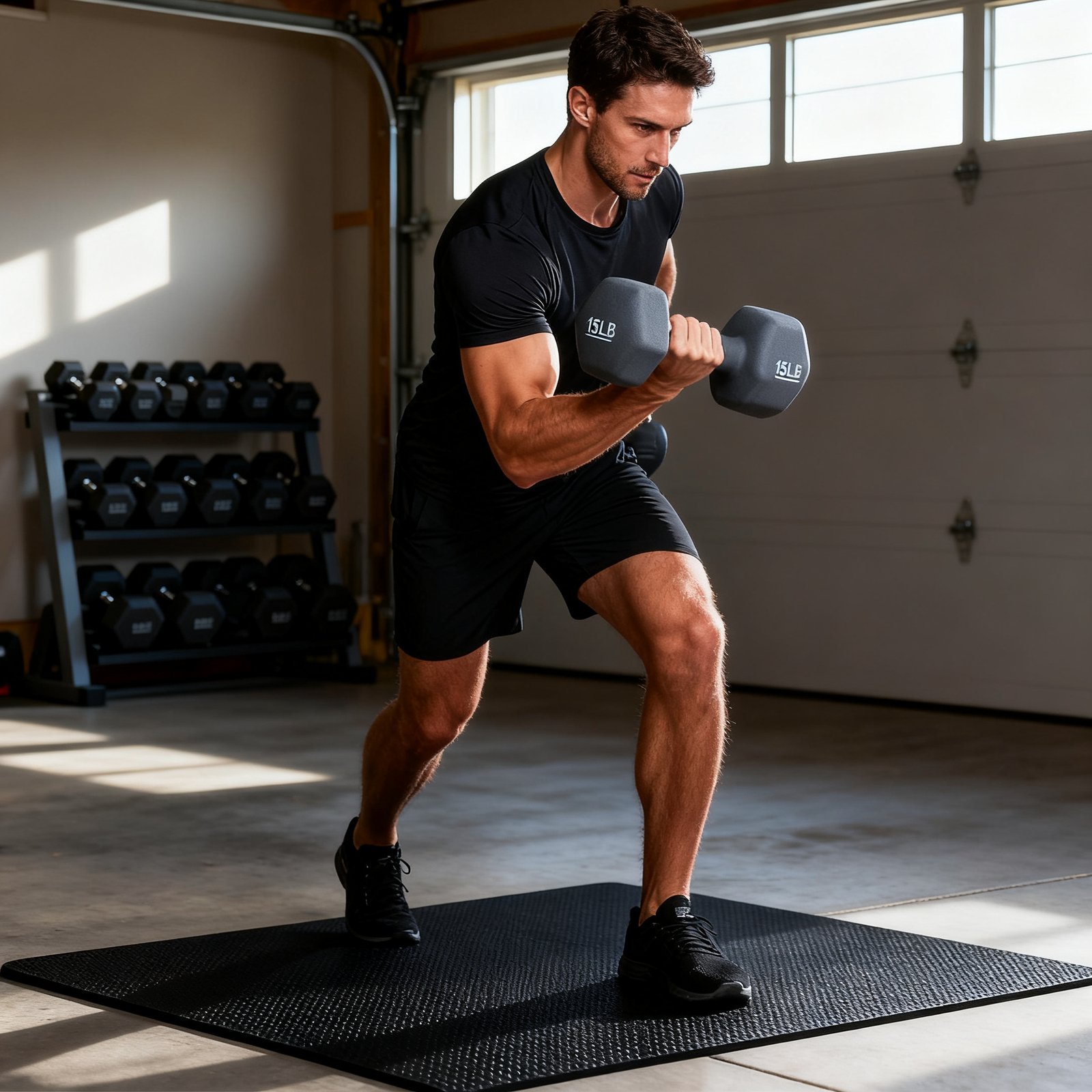 neoprene dumbbells in action