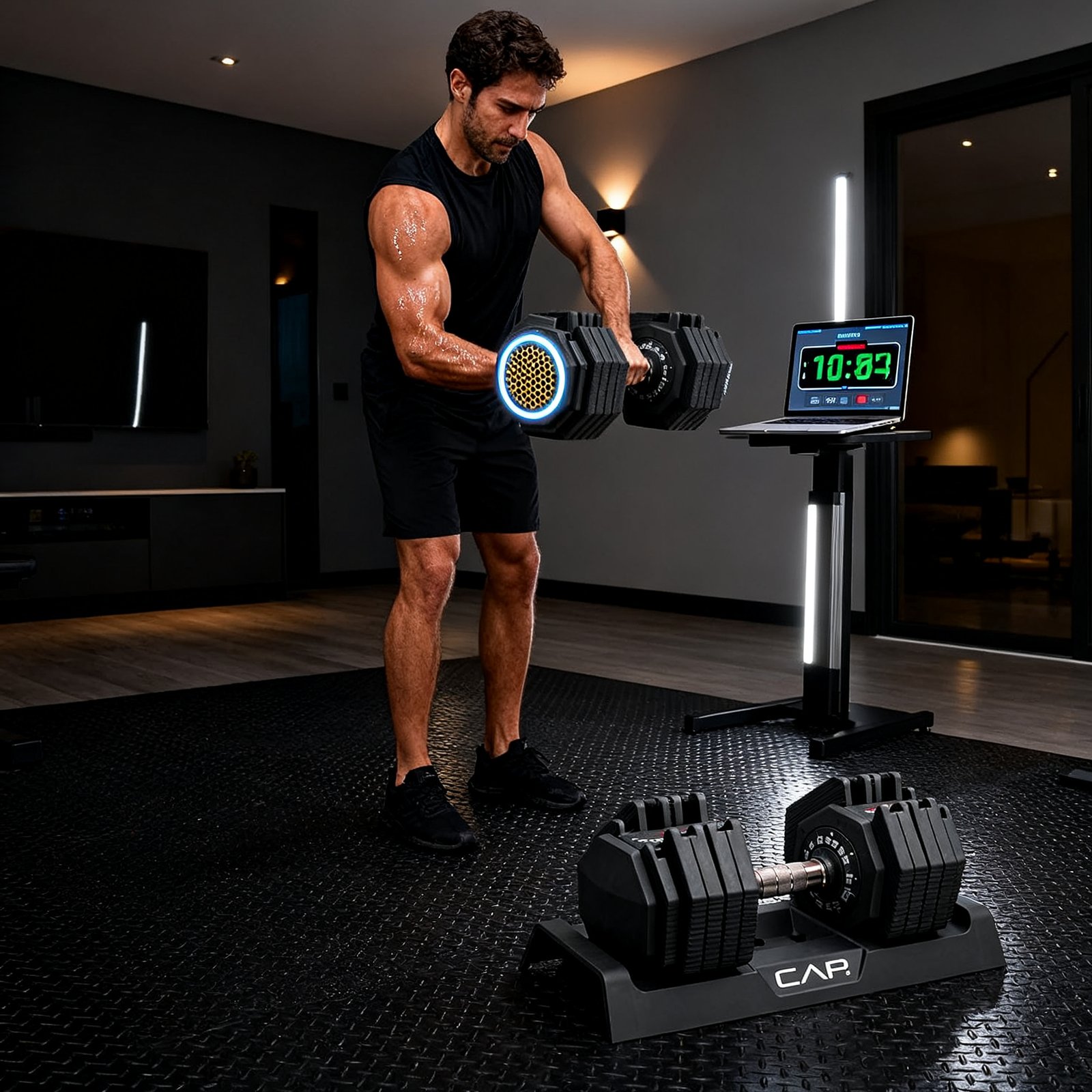 Adjustable Dumbbell in action
